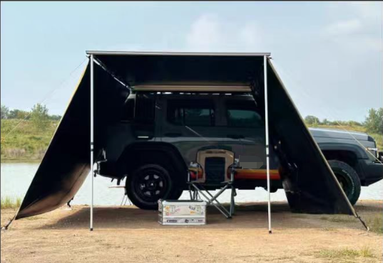 Introducing the Premium Vehicle Side Awning: Ultimate Sun & Rain Protection On-The-Go!