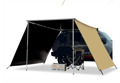 Outdoor vinyl car edge tent, canopy tent, side tent, off-road sunshade shed, exposed barracks, car mounted rainproof and sun drying hard shell