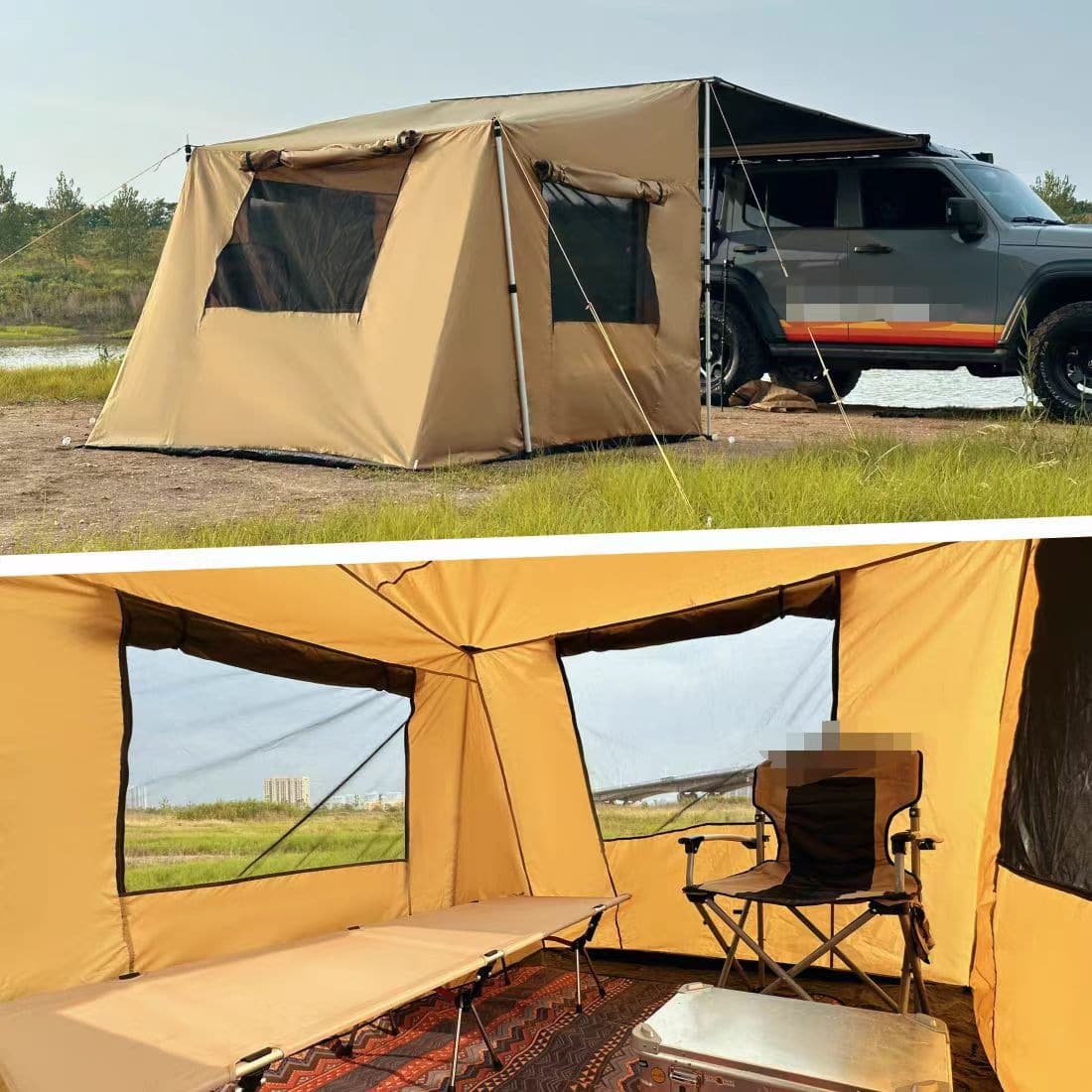 Side awning for all types of vehicles 